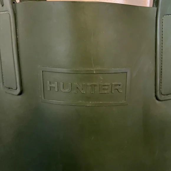 Hunter Green Rubber Tote Bag - Picture 4 of 7